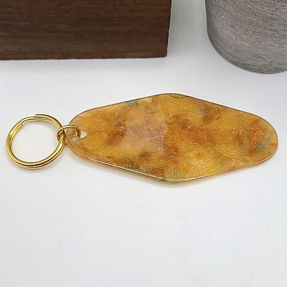 SAGITTARIUS Zodiac Astrology Sign Glitter Motel Keychain - Picture 2 of 2